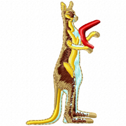 Kangaroo Embroidery Design 11 Kangaroo Embroidery Design 11